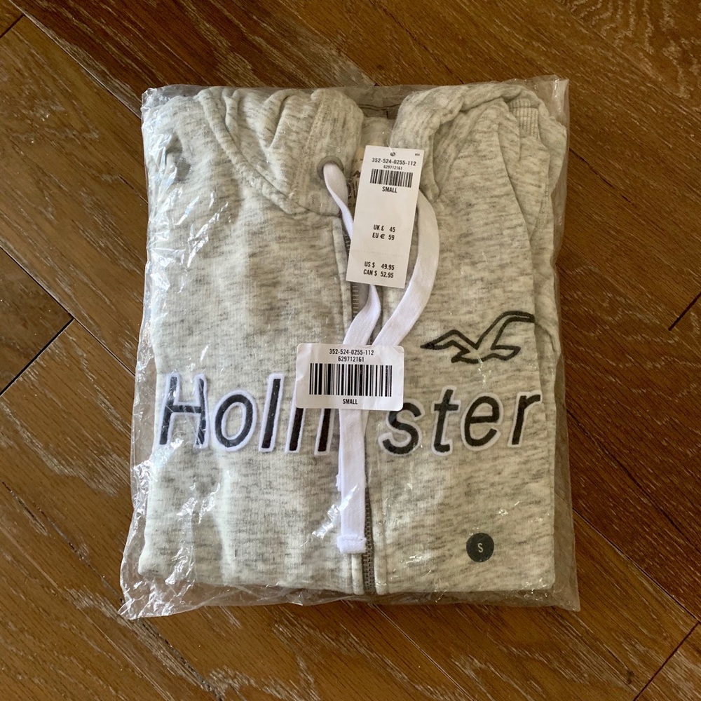 Hollister Zip Up Hooded Sweatshirt